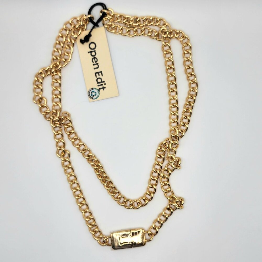 Nordstrom Open Edit Layered Curb Wrap Chain Necklace